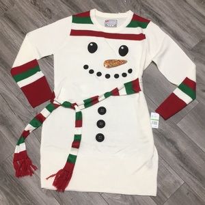 🆕 Super cute!! Snowman Christmas Sweater Dress